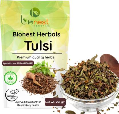 Bionest Herbals Tulsi Leaves – Holy Basil/Krishna Tulasi/Ocimum Sanctum