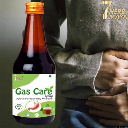 7Herbmaya Gas Care Syrup Gas relief, Acidity relief, Reduce Bloating, Improves Appetite