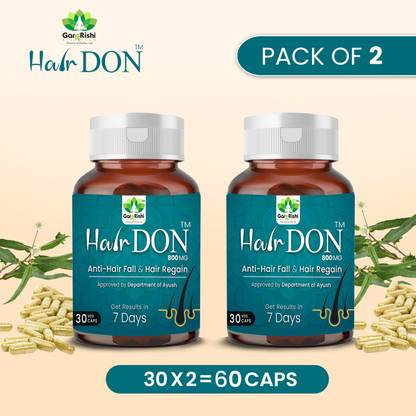 Hair DON Hair Regrowth & Anti Hair Fall Capsules for Men & Women Pack of (2x30Caps)