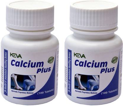 KEVA Calcium Plus Tablets -Helps to maintain strong and healthy bones (Pack of 2)