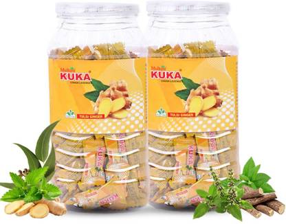 Multani Tulsi-Ginger Cough Lozenges Jar | Relief From Cough, Throat - (150 Candy)