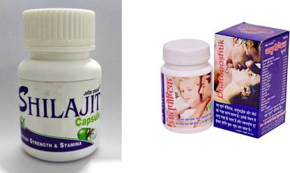 Om Swami Shilajet cap + Dhatupostik Churn (Full Energy combo pack)