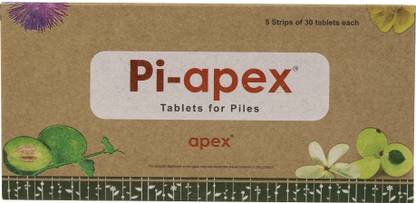 Green Milk Pi-apex Tablets | Tablets for Piles | 5 Strips of 30 tablets each