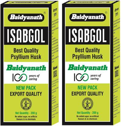 Baidyanath Isabgol - Psyllium Husk Powder - 200gm (Pack of 2) Effective Constipation Relief