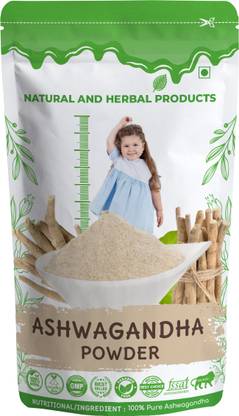 NATURAL AND HERBAL PRODUCTS Ashwagandha Powder Organic, Strength & Energy, Height Growth