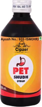 CIPZER Pet Shudh Syrup 100 ml | Herbal Formula for Gas, Acidity & Indigestion Relief