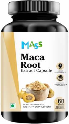 MASS Maca Root Increases Male Fertility, Heart Health, Shows Down Aging 60 Capsules