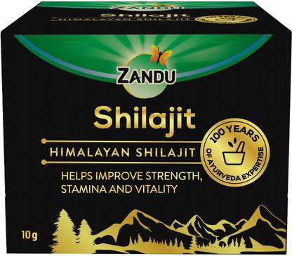ZANDU Pure Himalayan Shilajit Resin, Natural & Ayurvedic, Enhance Strength & Stamina