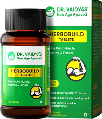DR. VAIDYA'S Herbobuild | Ayurvedic Muscle & Mass Gainer For Enhanced Stamina & Peak Fitness