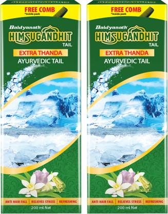 Baidyanath Himsugandhit Tail- An Extra Thanda Ayurvedic Oil | Enriched with Bhringraj, Brahmi, Amla and 6 other powerful herbs | Provide relief from daily mental and physical stress