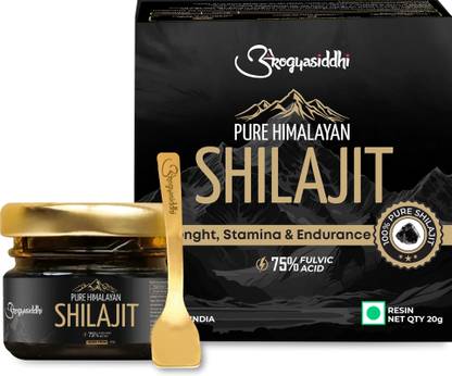 Arogyasiddhi Himalayan Shilajit Resin 20g | Lab Tested | 75% Fulvic Acid | Strength & Stamina
