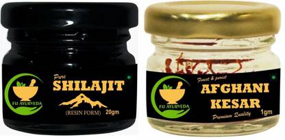 FIJ AYURVEDA Pure Resin 20Gm, with Afghani Kesar Saffron – 1Gm (Combo Pack)