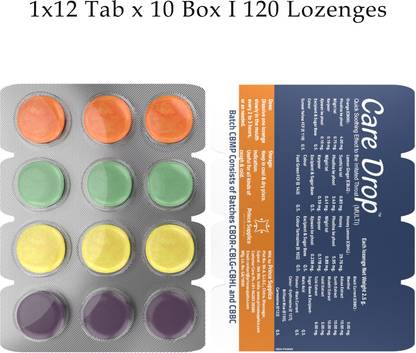Care Drop Multi Flavour Ayurvedic Lozenges I 120 Tablets