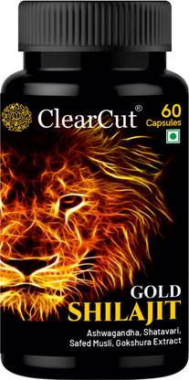 Clearcut SHILAJIT Ashwagandha shatavari safed musli Maca root Ayurvedic capsules 60