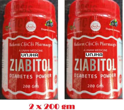 Unjha Hakeem ChiChi Ziabitol Diabetes Powder for blood glucose control (2 x 200gm)