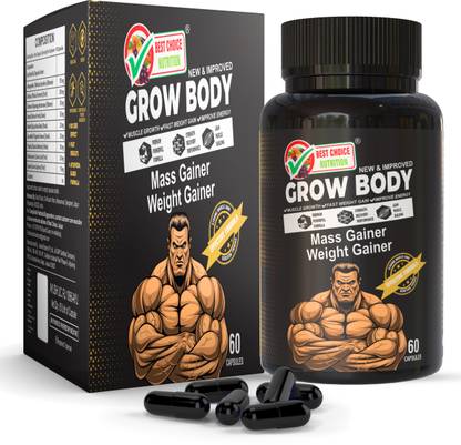 BEST CHOICE NUTRITION GROW BODY CAPSULE FOR WEIGHT GAIN, MUSCLE BUILDING AND MUSCLE MASS GAIN