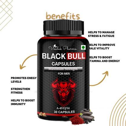visalak pharma Black Bull Tablets For Strength, Stamina & Vita-lity