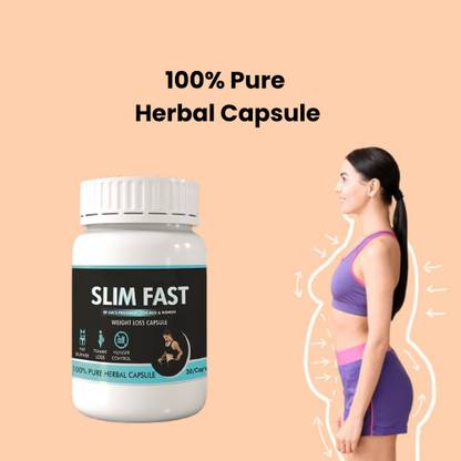 HERBORY Slim Fast: 100% Natural Weight loss capsules| Improves Metabolism|Hunger Control