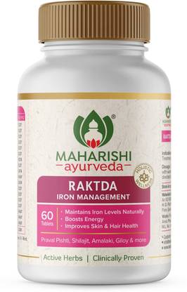 MAHARISHI ayurveda Raktda, Iron supplement with Vitamin C & Calcium, Maintains Haemoglobin levels