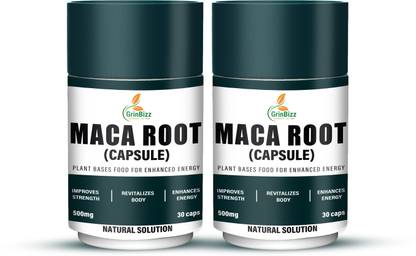 grinbizz Maca Root Capsule For Energy, Focus & Performance,Immunity Booster