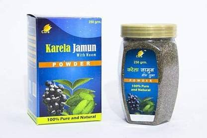 Cura Karela Jamun with Neem Powder 100% Pure & Natural ( 250G)