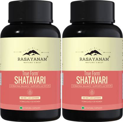 Rasayanam Shatavari Capsules 500mg, Highest Saponins 40% | For Women's Hormonal Health