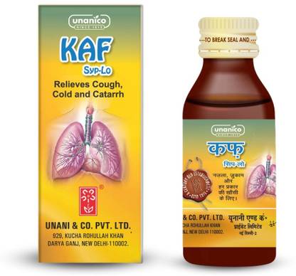 unanico Kaf Syp Lo, a herbal cough syrup for dry cough for kids and adults.