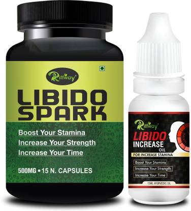 Riffway Libido Spark Supplement | Libido Shilajit Capsule Oil Combo For Power
