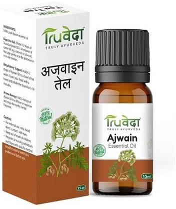 Truveda Ajwain Oil for Hair Growth, Skin, Aromatherapy 100% Pure & Natural