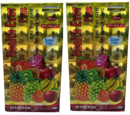 Omni Power Ayurvedic Health Ever Plus Syrup Pack 2 Immunity Boost All Age Group