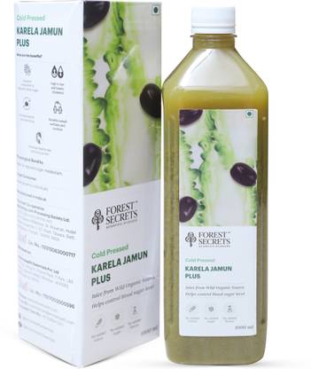 Forest Secrets Cold Pressed Karela Jamun Plus Juice | Helps Control Blood Sugar Level - 1000 ML