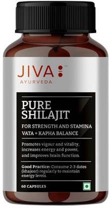 JIVA Pure Shilajit 60 Capsules (Pack of 1)