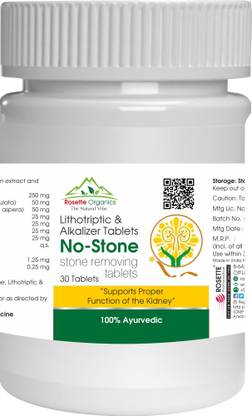 rosette organics NO STONE AYURVEDIC KIDNEY STONE REMOVING TABLET