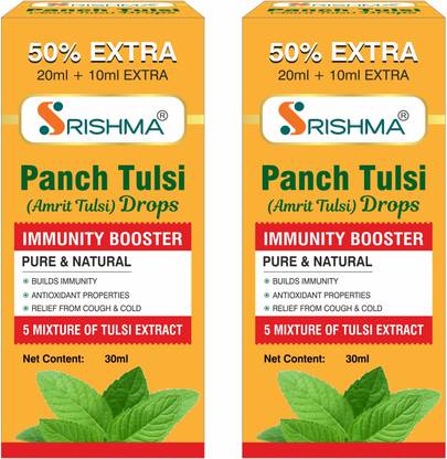 Srishma Tulsi Drops | 100% Ayurvedic Immunity Booster | 60ml