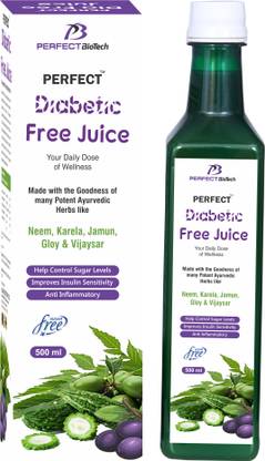 PERFECT Diabetic Free Juice Neem, Karela, Jamun Juice - 100% Natural & Sugar Free