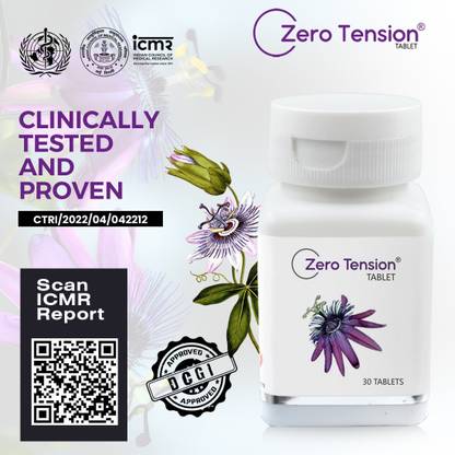 ALNAVEDIC Zero Tension Tablet | Passion Flower, Tagar and Ashwagandha ( 500Mg)