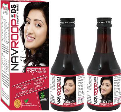 AMBIC Navroop DS Syrup For Delayed and Irregular Periods - 600 ML (30 Tablets)