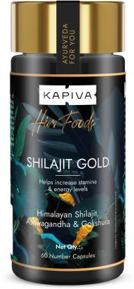 Kapiva Shilajit Gold | Contains 24 Carat Gold | Boosts Stamina | 100% Ayurvedic