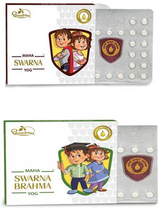 DHOOTAPAPESHWAR Maha swarna yog swarnprashan 30 tablets with Maha Swarna brahma yog 30 tablets