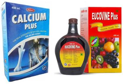 Aayatouch GVFT Eucovine Plus General Wellness Tonic & Calcium Plus Bone Health Tonic