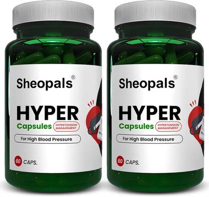 Sheopals Hyper Ayurvedic Capsule With Cinnamon, Brahmi & More For Managing Blood Pressure