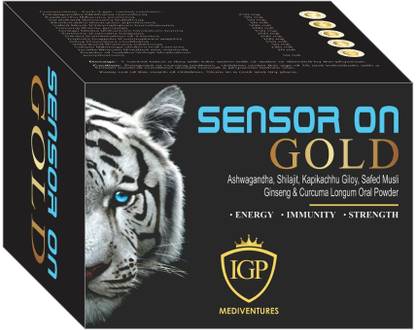 IGP MEDIVENTURES SENSOR ON GOLD Sachet to Boost Stamina, Power and Strength in Men