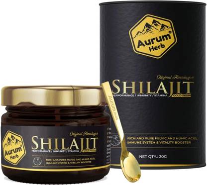 AURUM HERB Pure Shilajit Resin,Pure Himalayan Shilajit for Strength, Power & Stamina
