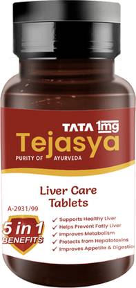 TATA 1mg Tejasya Liver Care Tablets with ayurvedic extracts for liver function