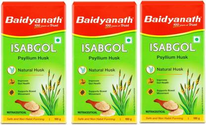 Baidyanath Isabgol Psyllium Husk 100gm|For Healthy Digestive Tract,Relief from Constipation