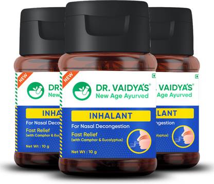 DR. VAIDYA'S Inhalant - Ayurvedic Inhaler for Nasal Decongestion | Fast Relief | With Camphor