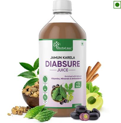 Herbalmax Diabsure Sugar Balance Juice with Karela, Jamun, Neem and 14+ herbs