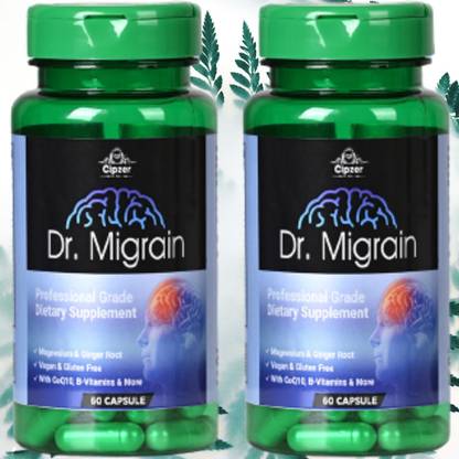 CIPZER Dr Migrain Capsule Reduces Migraine Pains,Reduces Stress & Anxiety 120 CAPSULES