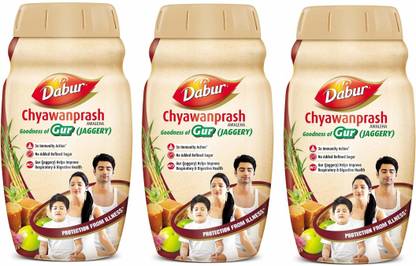 Dabur Chyawanprash Awaleha - 500g |Gur/Jaggery|3X Immunity Action|No added Sugar