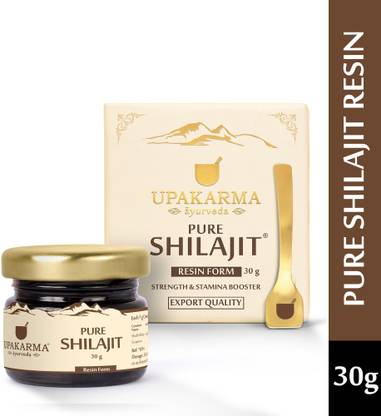 UPAKARMA Pure Shilajit Resin 30g | Natural Strength & Stamina Booster | Reduce Weakness